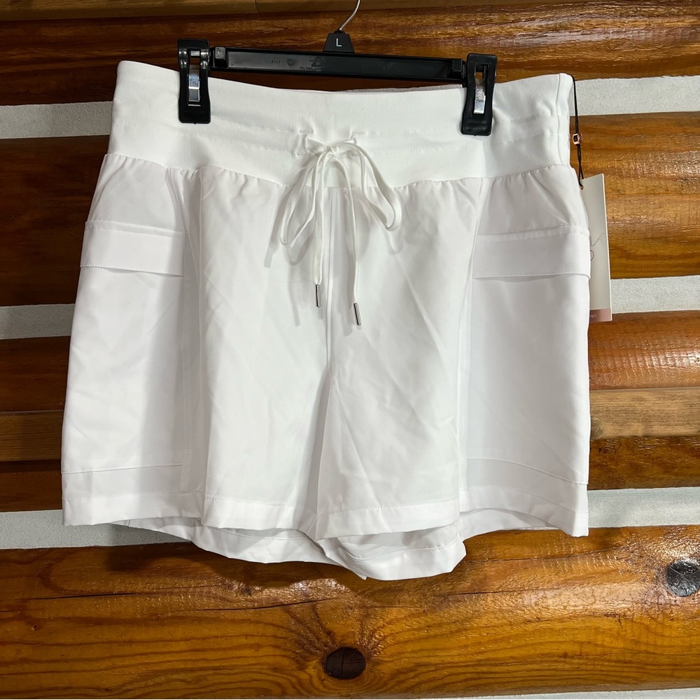 Calia Journey Collection Women's White Athletic 4" inseam Shorts w/ Drawstring S